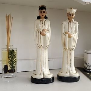 Vintage Couple Traditional Dress 11" Decor Rare